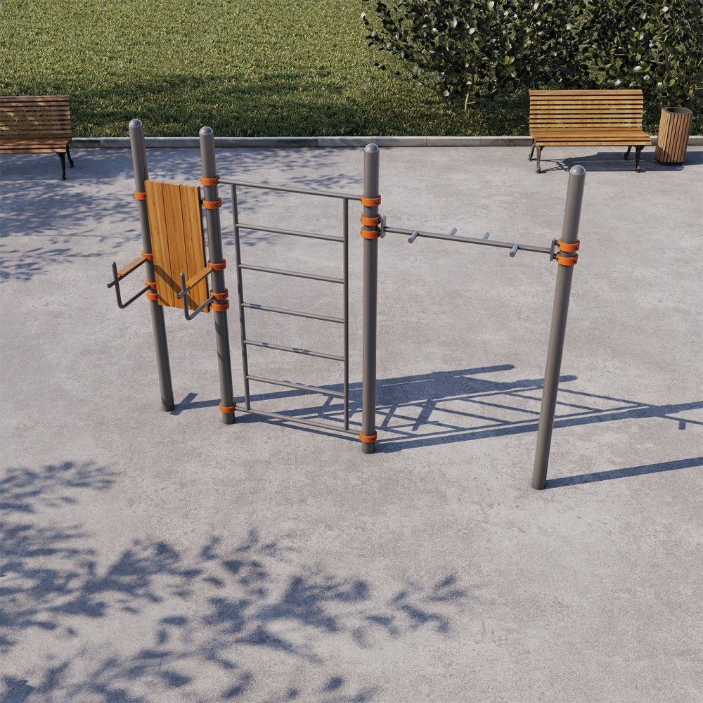 Вертикальный пресс, шведская стенка и турник "Молот" СВС-60