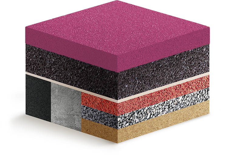 Покрытие из резиновой крошки Kids Comfort малиновое