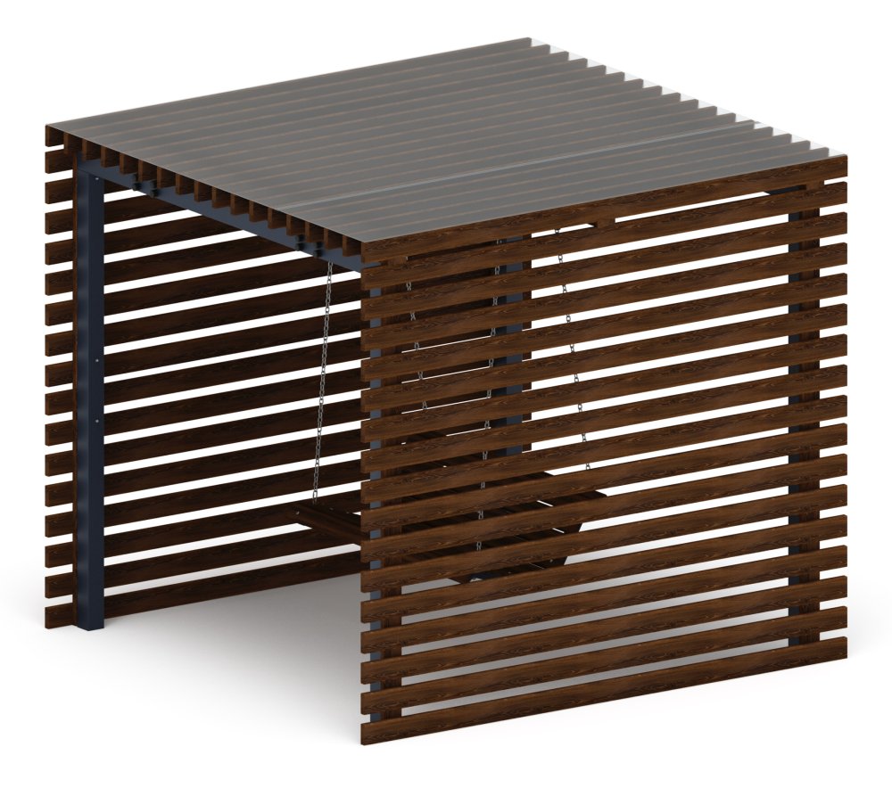 Пергола беседка с качелями - МФ 78.01.01 /с поликарбонатом/