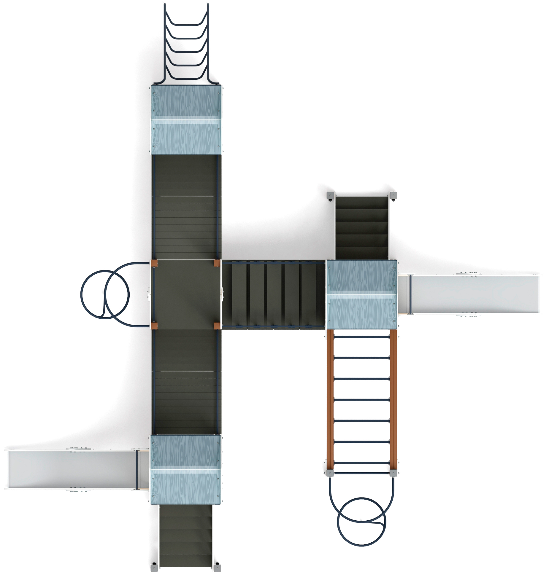 Дворик детства (Тайга) - ДИК 2.01.4.02-03 - Игровой комплекс H=1200