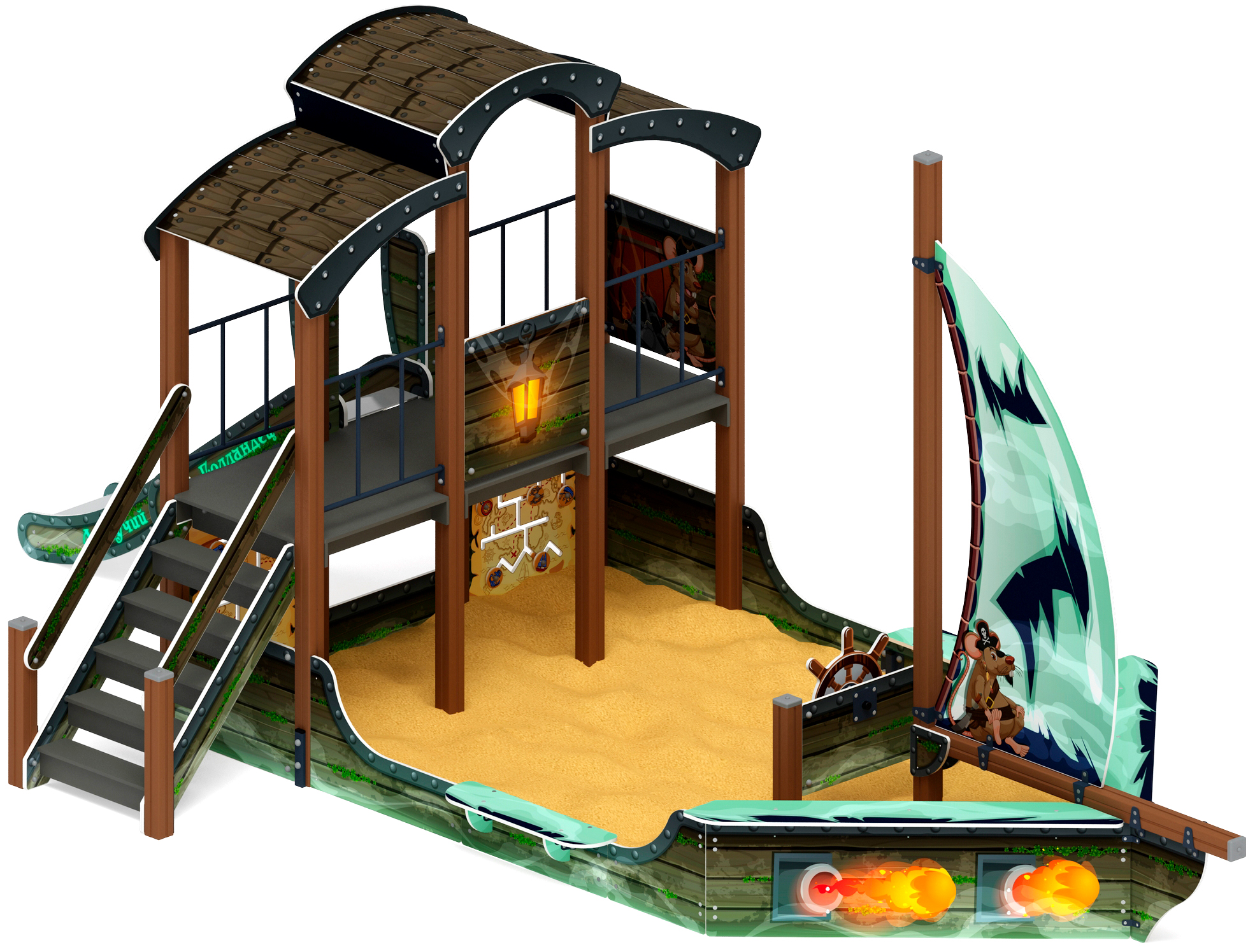 Парусник (Летучий Голландец) - ДИК 2.03.3.01-04 - Игровой комплекс Н=1200