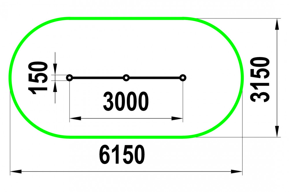 Турник разноуровневый двойной W-02-007