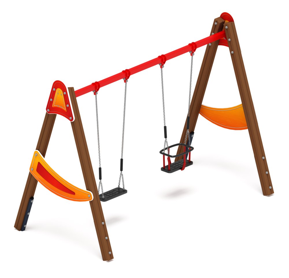 Качели двойные Д2 - ИО 12.Д.03.04.01-П - (Счастливое детство)