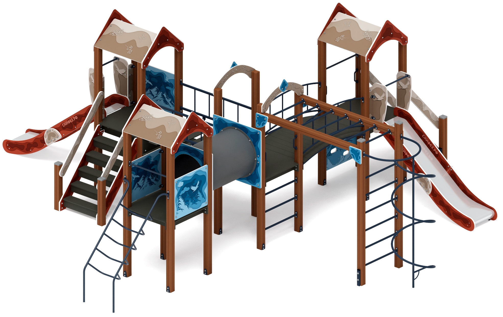 Дворик детства (Алтай) - ДИК 2.01.4.02-24 - Игровой комплекс H=1200