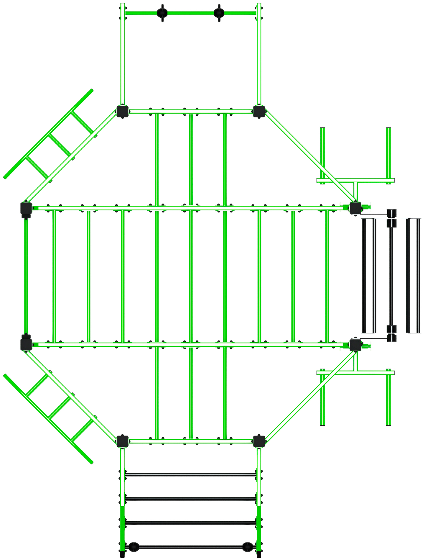 Многофункциональный спортивный комплекс (зеленый) МК 100.01-02