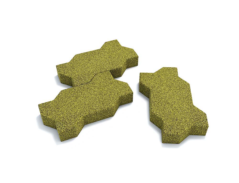 Резиновая брусчатка "Волна" 40 мм