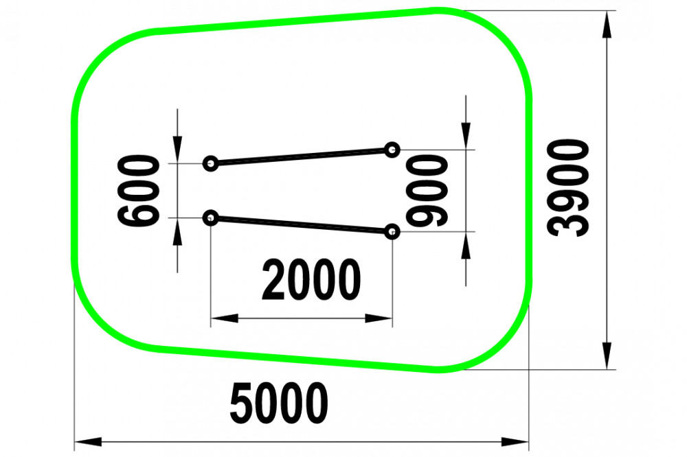 Брусья для отжимания, не параллельные W-03-004