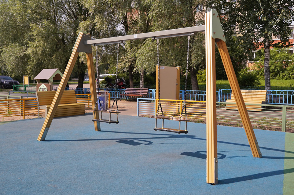 Качели на цепочках двойные (брус) КАЧ-1.9