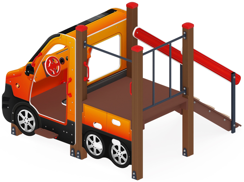 Машинка (оранжевая) - Беседка машинка - МФ 10.03.06-01