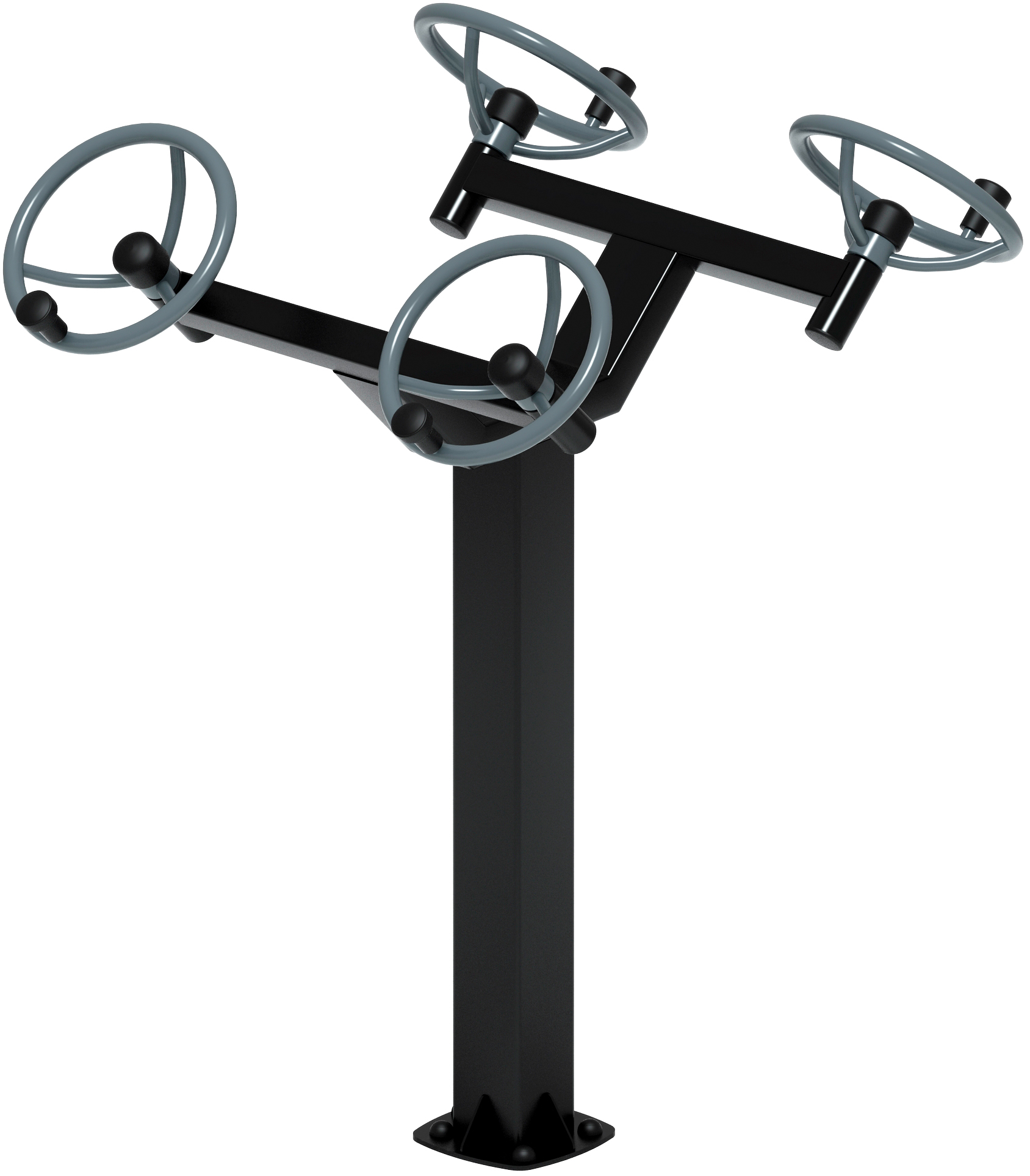 Рули (положение стоя) серый - Уличный тренажер - СТ 101-13