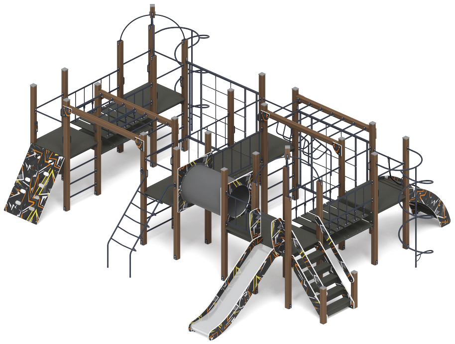 Спорт (Техно-оранжевый) - ДИК 2.06.01-02 - Игровой комплекс H=1200