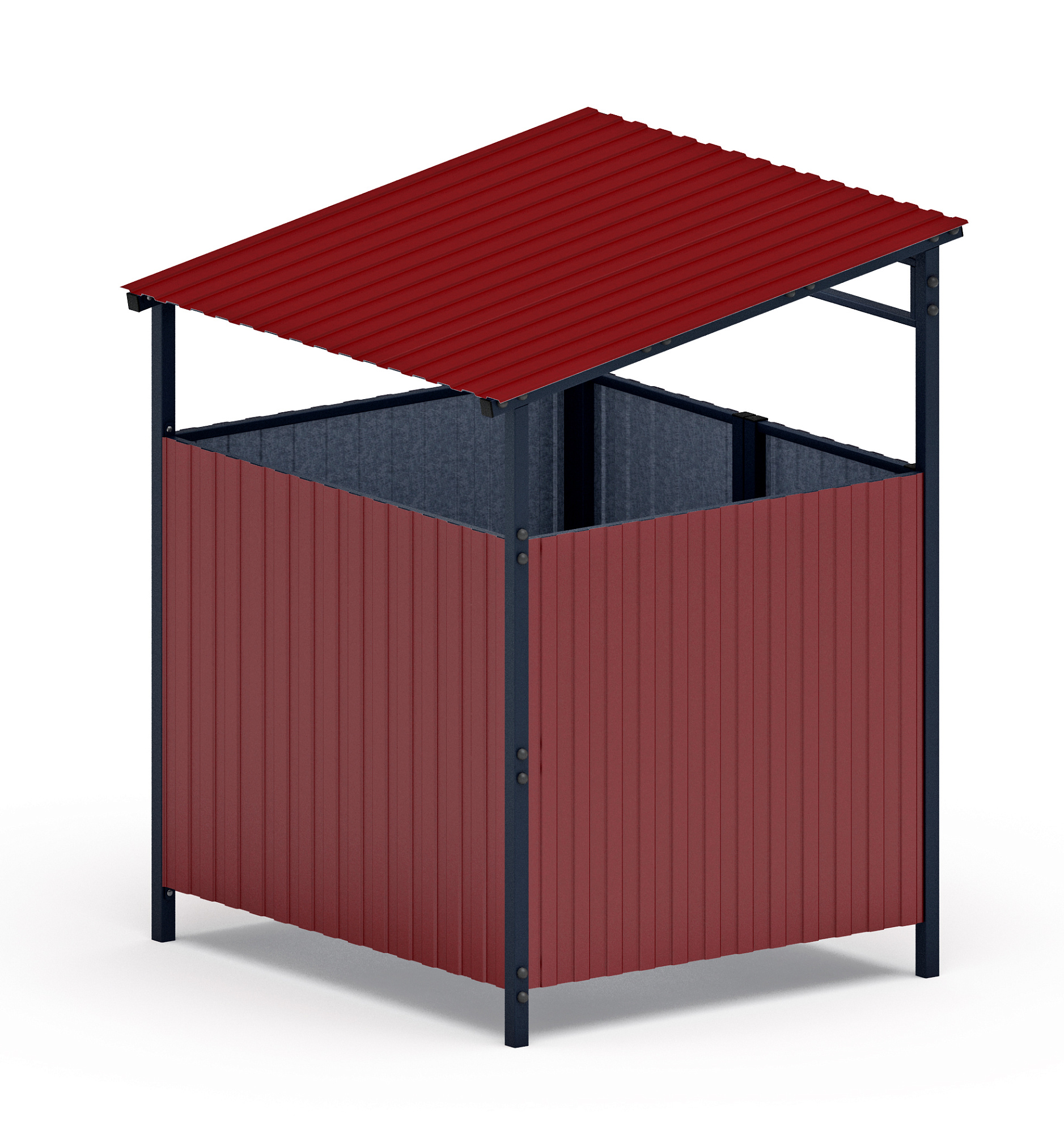 Навес контейнерной площадки для мусора (1 секция) МФ 55.02.02.1-04