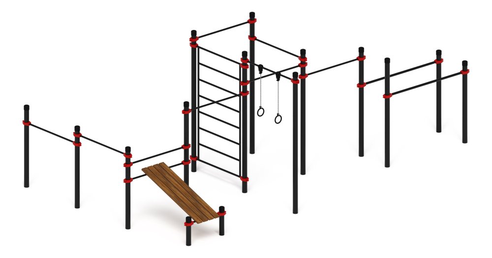Воркаут 108 красный ВТ 12.23-01