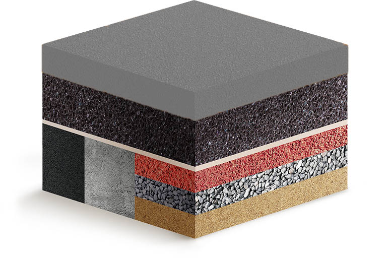 Покрытие из резиновой крошки Sport Comfort серое