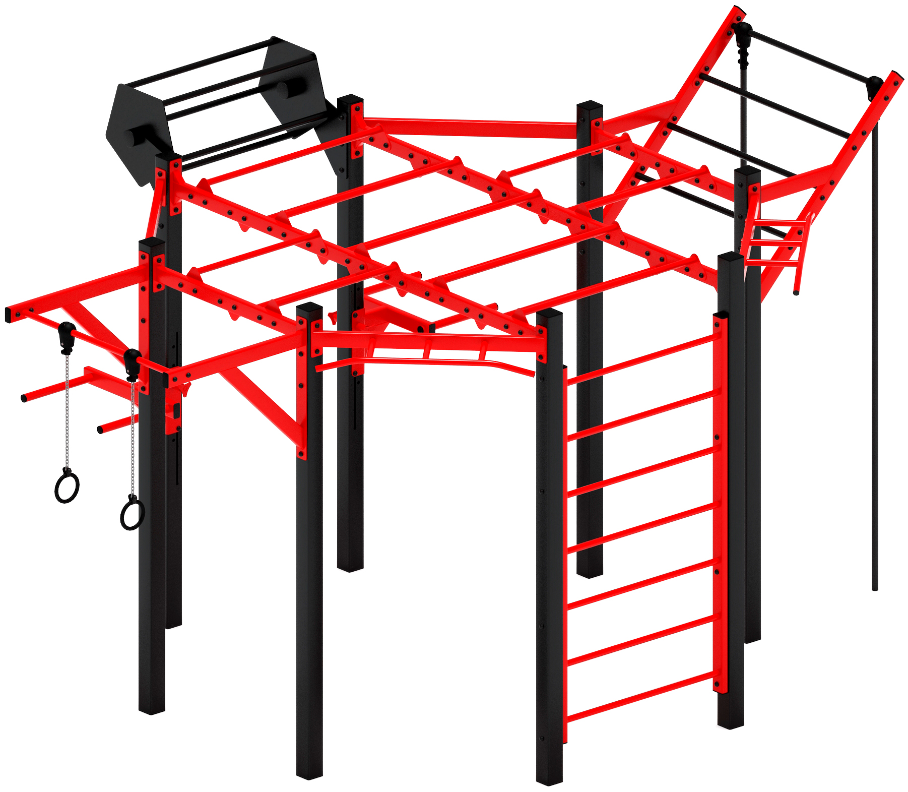 Многофункциональный спортивный комплекс (красный) МК 100.01-01