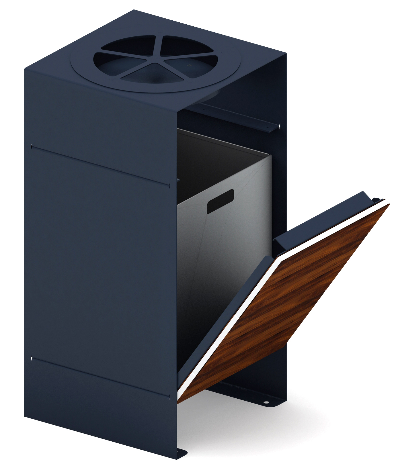 Урна парковая с пепельницей - МФ 50.02.02  (под анкера)