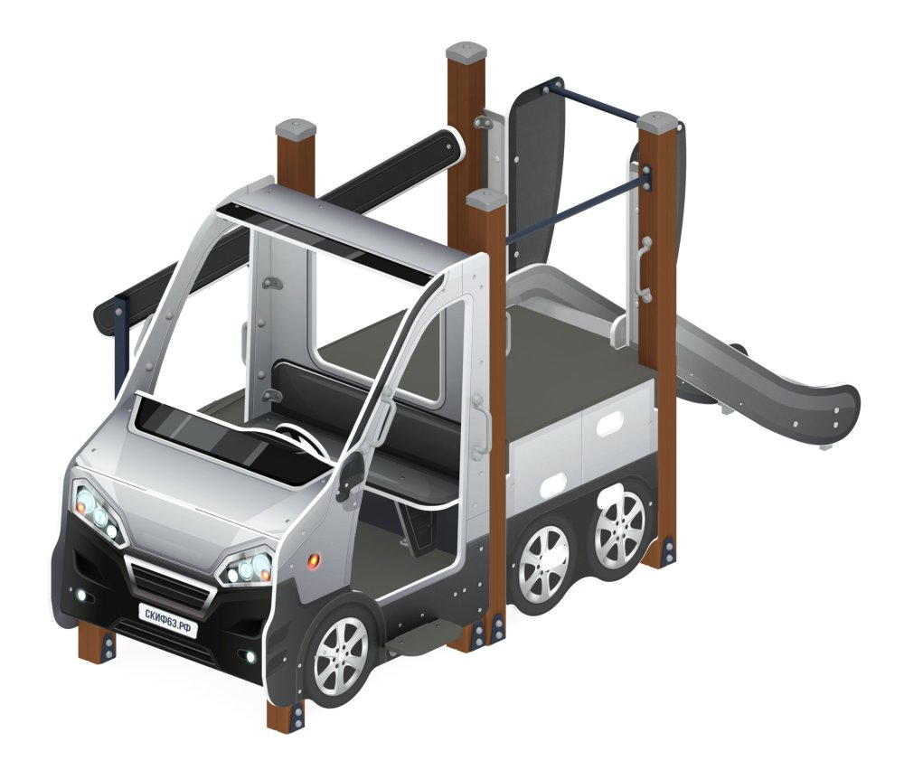 Машинка (серый) тип 4 - ДИК 1.03.1.04-02 - Игровой комплекс H=750