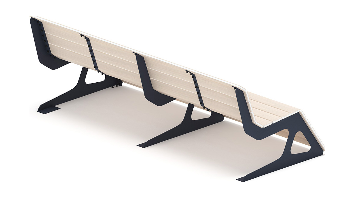 Скамья - МФ 42.02.05-21 (Беленый дуб) Д:2400  (под анкера)