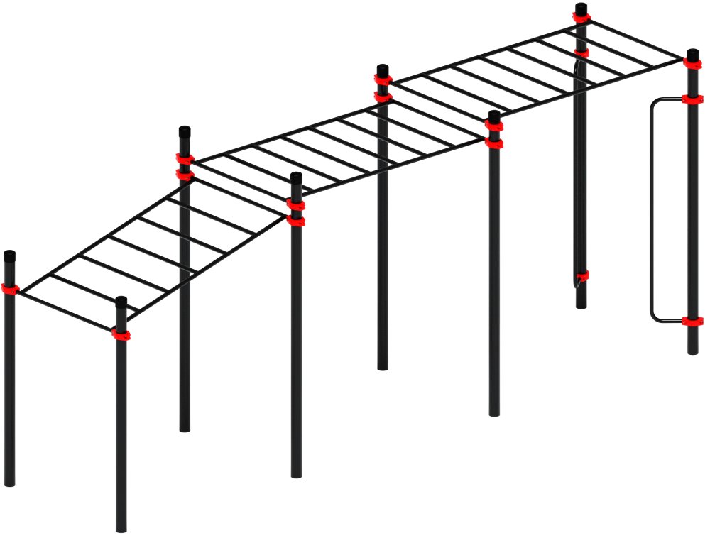 Воркаут ЛОВ 108 красный ВТ 102.11-01