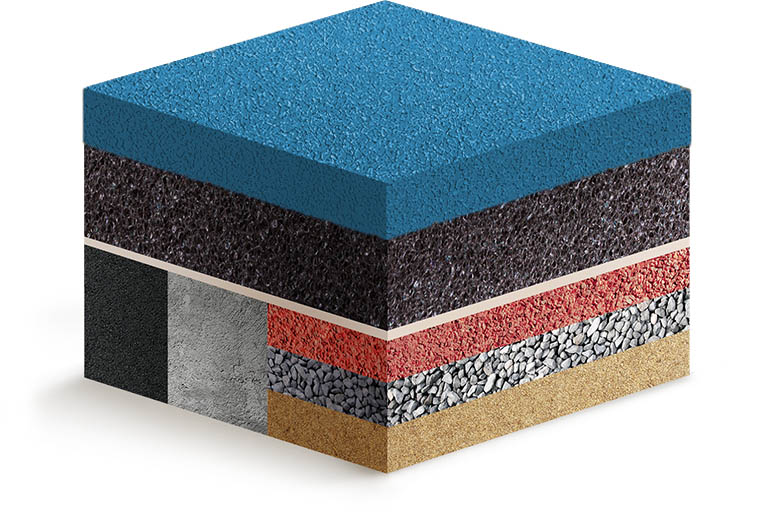 Покрытие из резиновой крошки Kids Comfort светло-синее