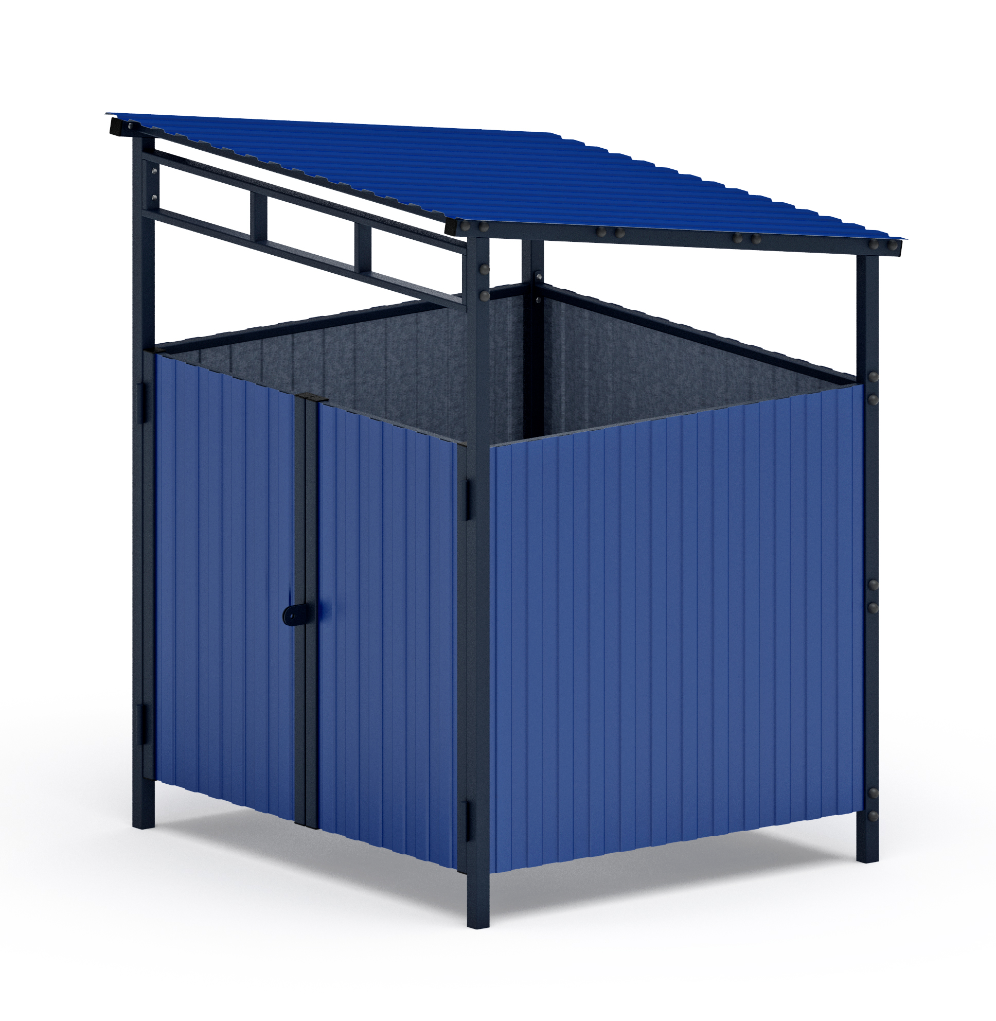 Навес контейнерной площадки для мусора (1 секция) МФ 55.02.02.1-03