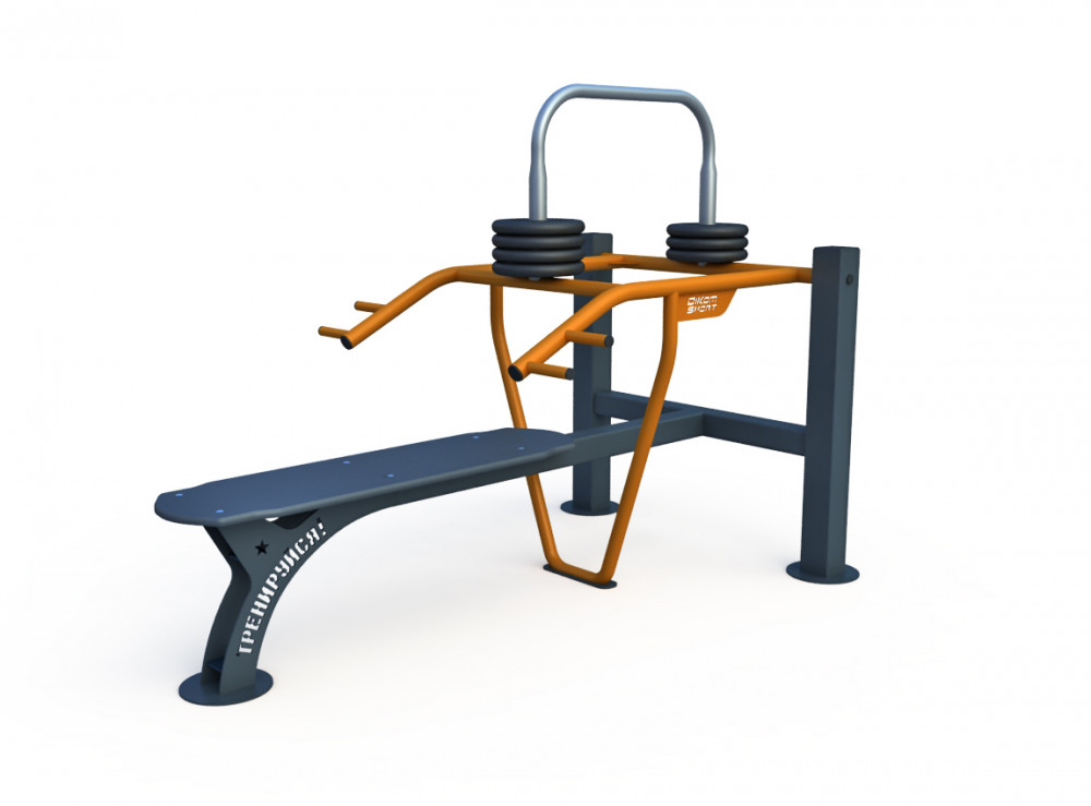 Силовой тренажёр "Жим лежа" с блинами ТР-4.01