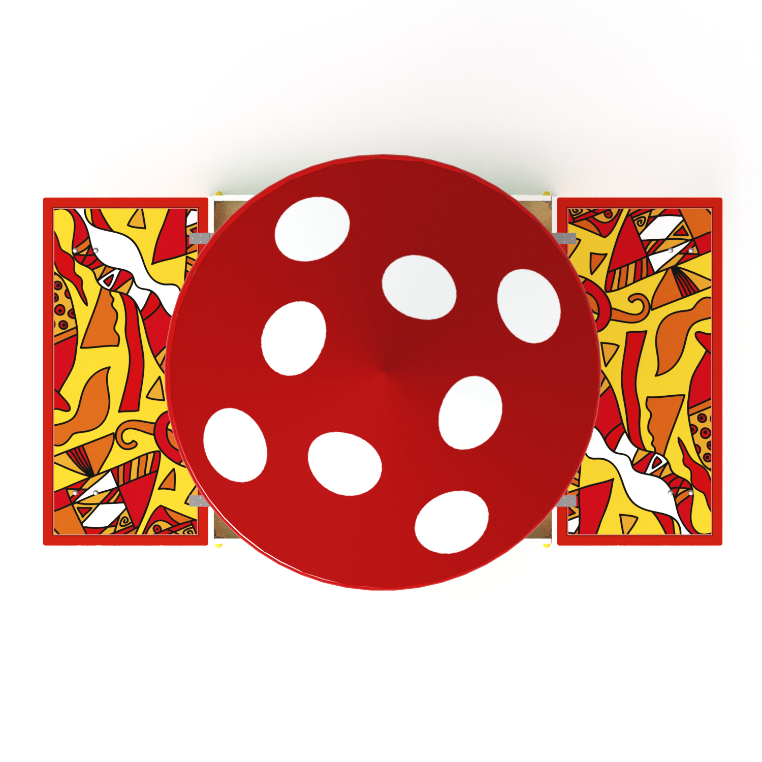 Песочница с крышкой средняя и навесом Грибок (Рыбы) - ИО 5.01.10-04