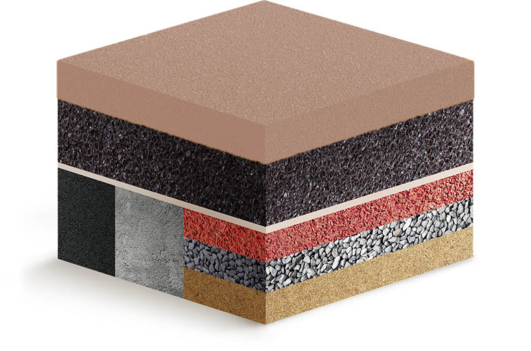 Покрытие из резиновой крошки Sport Comfort бежевое