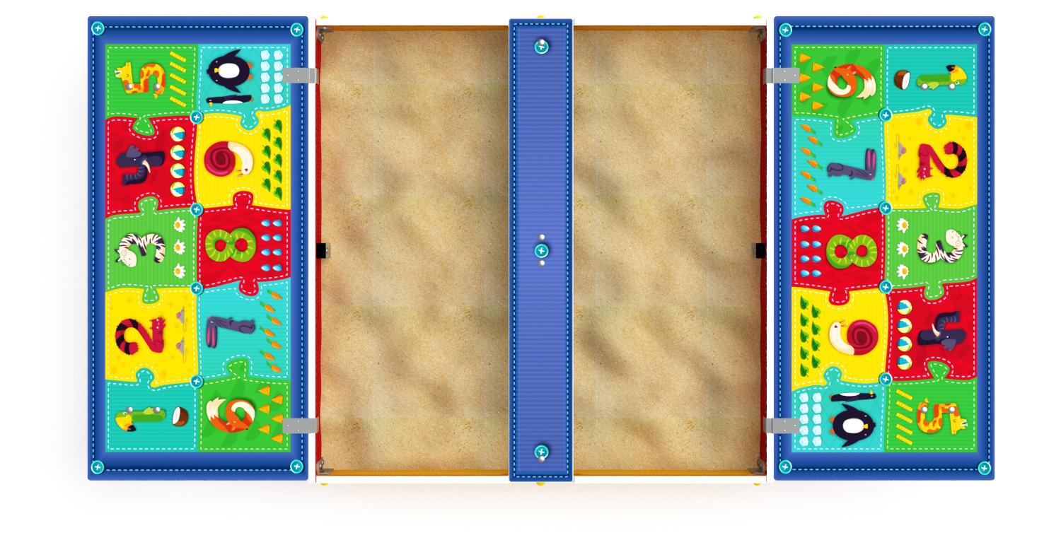 Песочница с крышкой средняя (Арифметика) - ИО 5.01.11-03