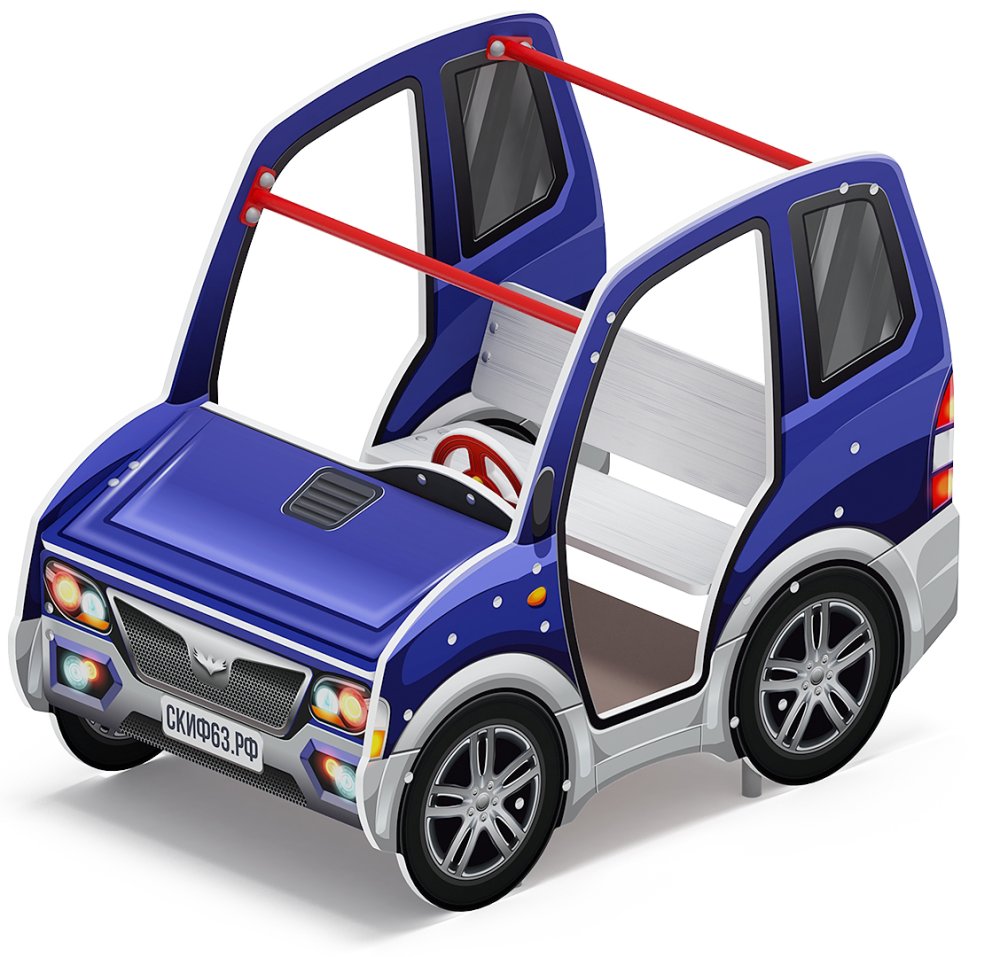 Машинка (синяя) - Беседка машинка - МФ 10.03.01-01