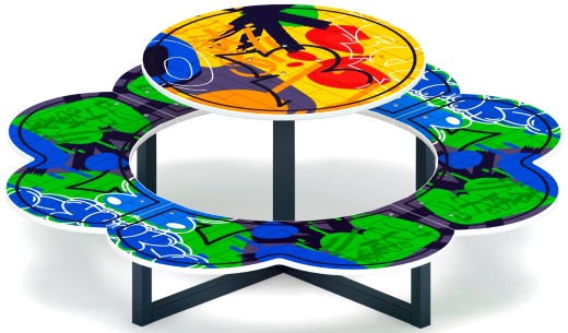 Столик детский Ромашка (граффити) МФ 31.01.10-03