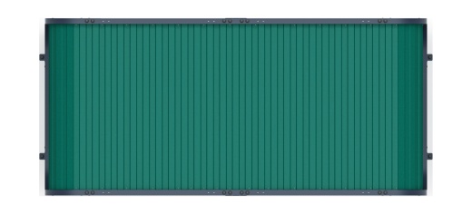 Навес контейнерной площадки для мусора (зеленый) (2 секции) (под анкера) МФ 55.01.02-01