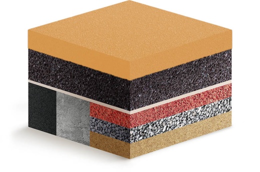 Покрытие из резиновой крошки Sport Comfort персик