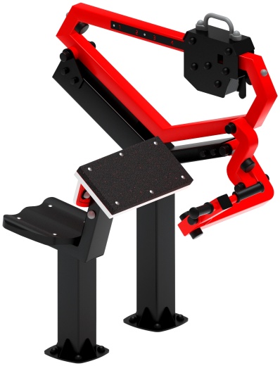 Бицепс сидя (красный) - Уличный тренажер - СТ 034-11
