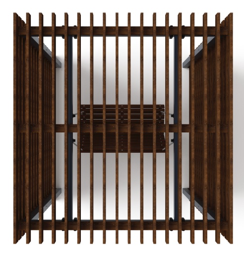 Пергола беседка с качелями - МФ 78.01.01-01 /без поликарбоната/