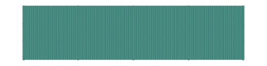 Навес контейнерной площадки для мусора (4 секции) МФ 55.02.03.4-01