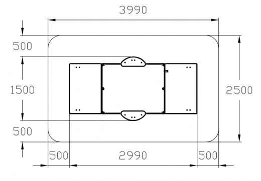 Песочница с крышкой средняя (Рыбы) - ИО 5.01.11-08