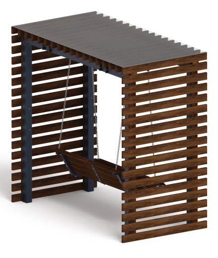 Пергола с качелями - МФ 78.01.02 /с поликарбонатом/