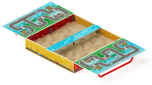 Песочница с крышкой средняя (Игра) - ИО 5.01.11-02