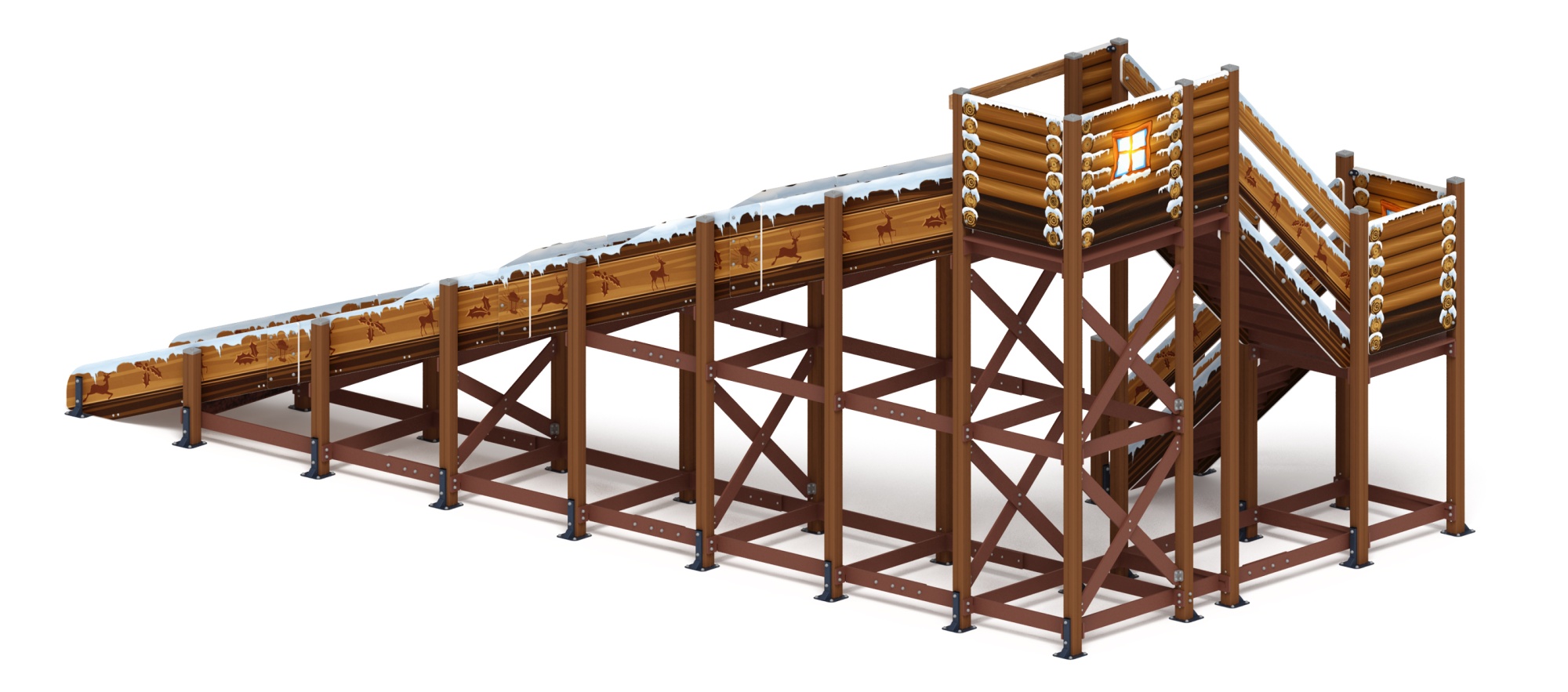 Горка Зима (коричневый) (под анкера) - ИО 49.01.03-03.И1 - Н=3000