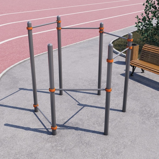 Комплекс турников шестигранник СВС-9