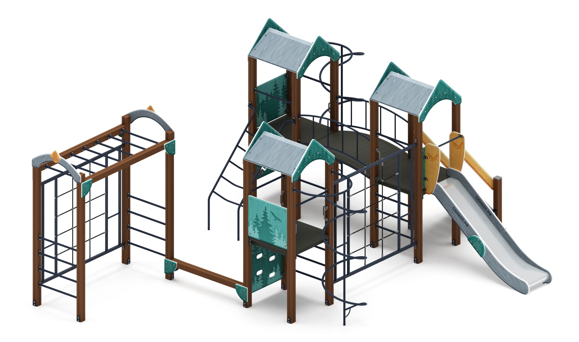 Городок (Тайга) - ДИК 2.01.3.04-03 - Игровой комплекс H=1200