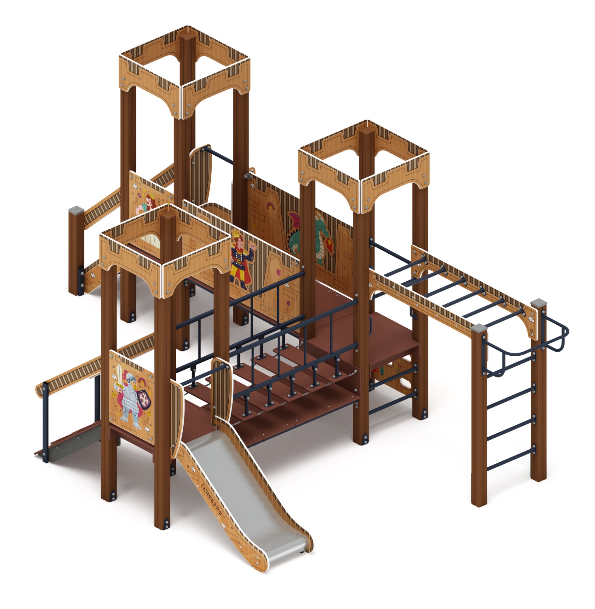 Королевство (Картонное) - ДИК 1.15.08-12 - Игровой комплекс H=750