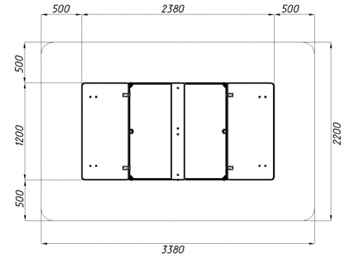 Песочница с крышкой средняя (Азбука) - ИО 5.01.11-01