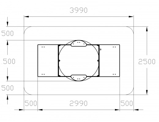 Песочница с крышкой средняя и навесом Грибок (Арифметика) - ИО 5.01.10-07