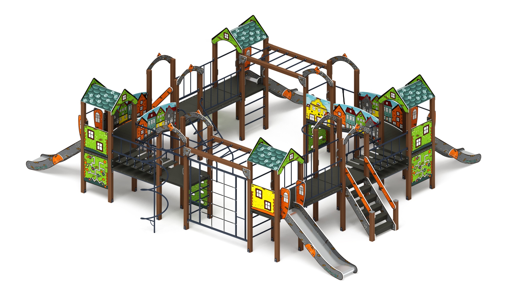 Остров детства (Город) - ДИК 2.01.8.01-01 - Игровой комплекс H=1200