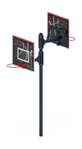 Стойка баскетбольная комбинированная (черно-белый) - СО 2.70.03-02