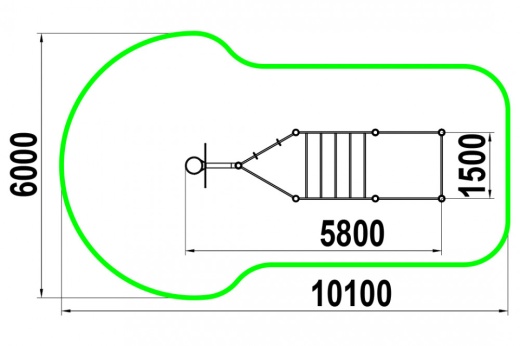 Три турника классического хвата, рукоход, гимнастические кольца, турник прямого хвата, баскетбольная стойка W-06-007