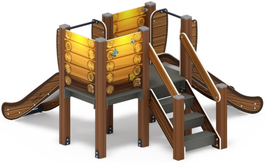 Горка двойная Малыш (Эко) - ИО 41.01.02-02 - Н=750