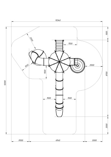 Карнавал (Шапито) - ДИК 2.22.01-01 - Игровой комплекс H=2000